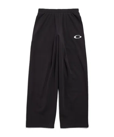 Balenciaga Drawstring Sweatpants In Washed Black
