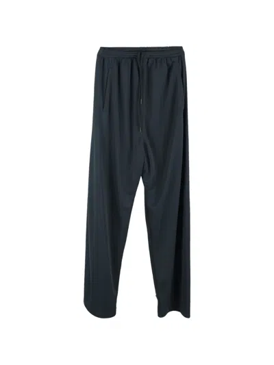 Pre-owned Balenciaga Drawstring Track Pants In Blue