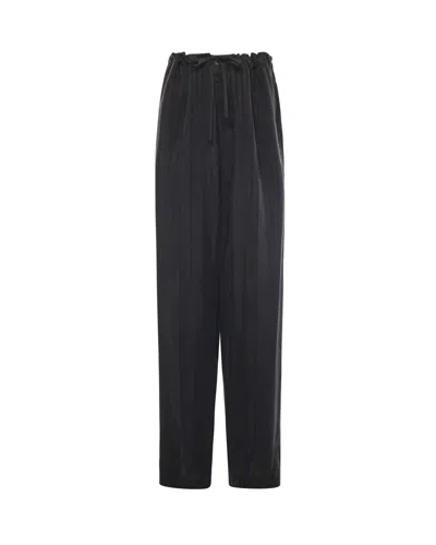 Balenciaga Drawstring Trousers In Black
