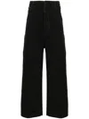 Balenciaga Drawstring Wide-leg Jeans In Black