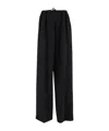 Balenciaga Drawstring Wide-leg Trousers In Black