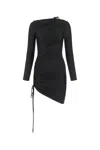 Balenciaga Drawstring-detailed Minidress In 1000