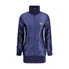 Balenciaga Shiny Jersey Fitted Tracksuit Dress In Blue