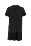 Balenciaga Painted Logo T-shirt Dress In Black