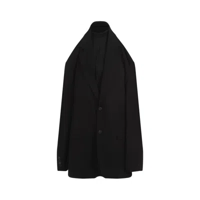 ワンピース BALENCIAGA Black Viscose Blend Blazer Dress Balenciaga Viscose Blend Blazer Dress in Black | Lyst