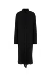 Balenciaga Women Black Crepe Shirt Dress In Black