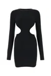 Balenciaga Cut-out Long-sleeved Minidress In Black