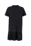 Balenciaga Painted Logo T-shirt Dress In Black