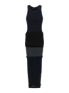 Balenciaga Black Upside Down Dress In Blue