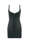 Balenciaga Fitted Sleeveless Mini Dress With Scoop Neckline In Blue
