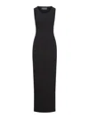 Balenciaga Women Ribbed Jersey Sleeveless Dress In Negro