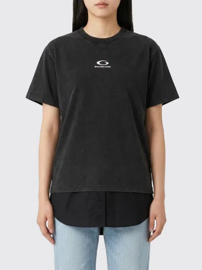 BALENCIAGA BALENCIAGA T-SHIRT WOMAN COLOR BLACK,H88439002