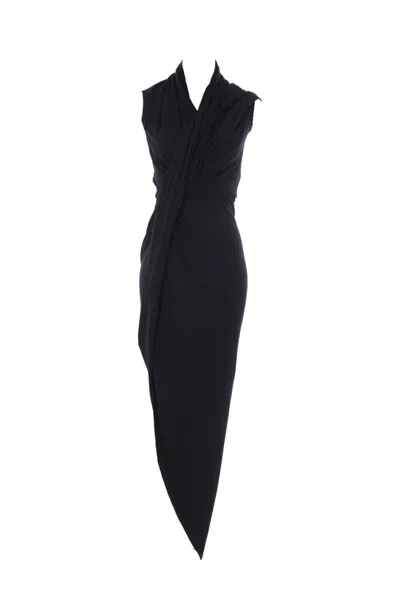 Balenciaga Draped Dress In Black