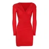 Balenciaga Draped Mini Dress In Red