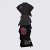 Balenciaga Women's Twisted Dress In Black In Red