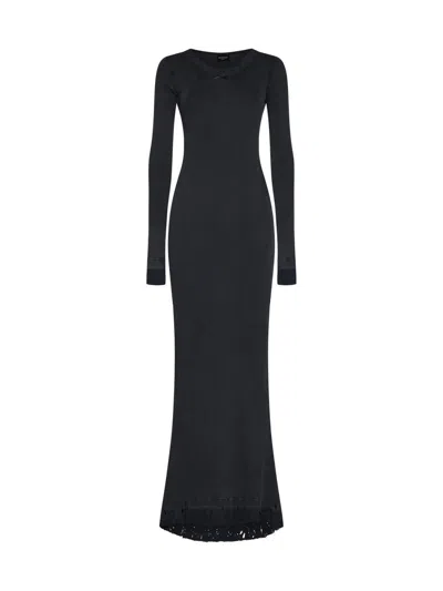 Balenciaga Dresses In Washed Black