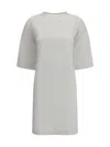 Balenciaga Semi Fitted Cotton T-shirt Dress In White