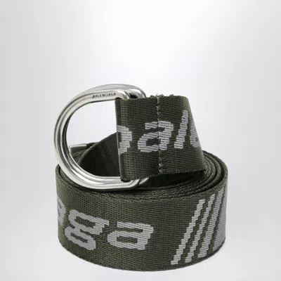Balenciaga D-ring Belt With Loop Sports Icon Motif In Gray