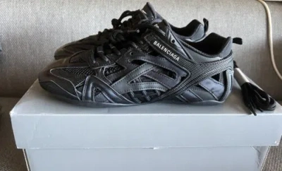 Pre-owned Balenciaga Drive Woman's Sneakers Size 37 Black Us7w With Box 100% Authentic