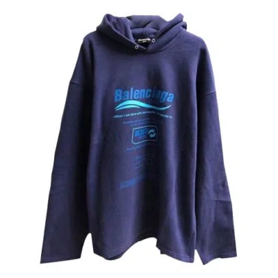 Balenciaga Dry Cleaning Logo Hoodie 'blue'