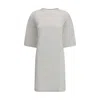 Balenciaga Semi Fitted Cotton T-shirt Dress In White