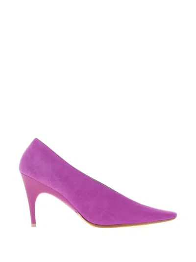 Balenciaga Duchesse Heeled Pumps In Purple