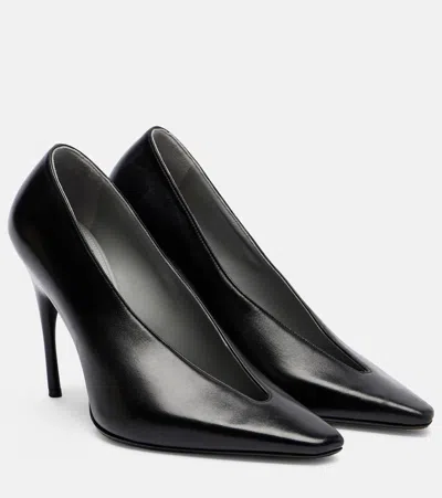 Balenciaga Duchesse Leather Pumps In Black
