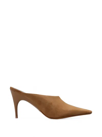 Balenciaga Duchesse Mules In Camel In Brown