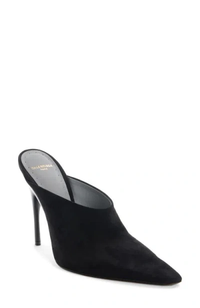 Balenciaga Duchesse Pointed Toe Mule In Black