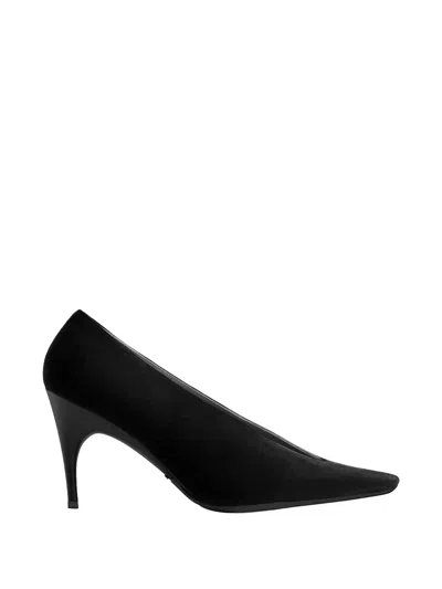 Balenciaga Duchesse Pointed-toe Leather Pumps In Black
