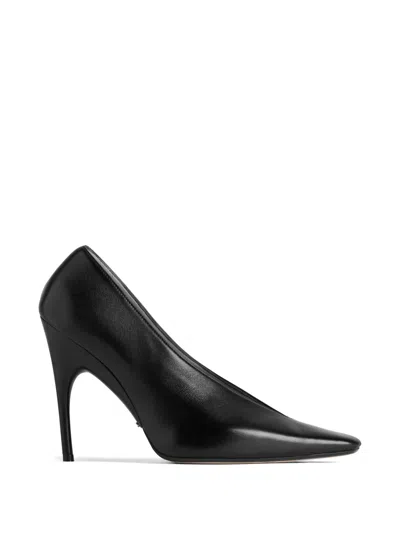 Balenciaga Duchesse Pump Low Cut Pointed Stiletto Heel In Black
