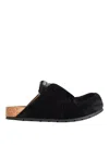 Balenciaga Dumbo Sabot In Distressed Suede Calfskin Men In Black