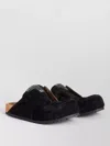 Balenciaga Dumbo Sabot In Distressed Suede Calfskin Men In Black