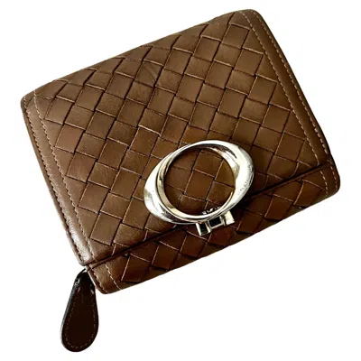 Pre-owned Balenciaga Duo Fold  Wallet With Brass Closure In Brown