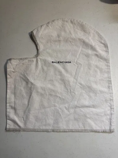 Pre-owned Balenciaga Dust Bag Ski Mask In White