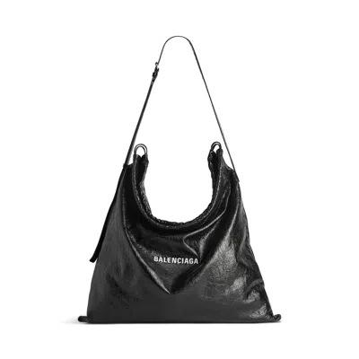 Balenciaga Large Adjustable Shoulder Bag In Black