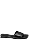 Balenciaga Duty Free Leather Sliders In Black