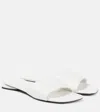 Balenciaga White Leather Duty Free Slippers