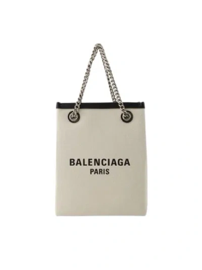 Balenciaga Duty Free Phone Holder - Cotton - Beige In Neutrals
