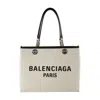 Balenciaga Small Duty Free Canvas Tote Bag In Sand
