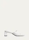 BALENCIAGA DUTYFREE LEATHER LOGO MULE SANDALS