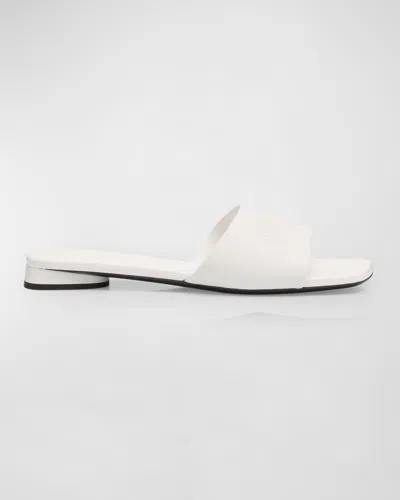 Balenciaga 10mm Dutyfree Shiny Leather Sandals In White