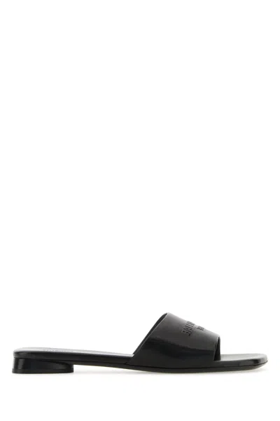 Balenciaga Women Slipper With Logo In Black