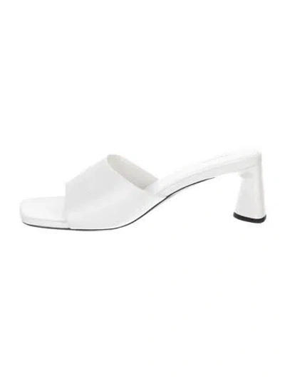 Pre-owned Balenciaga Dutyfree Sandal Leather Slides In White
