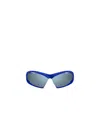 Balenciaga Dynamo Oversize-frame Sunglasses In Blue