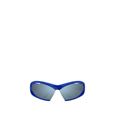 Balenciaga Dynamo Oversize-frame Sunglasses In Blue