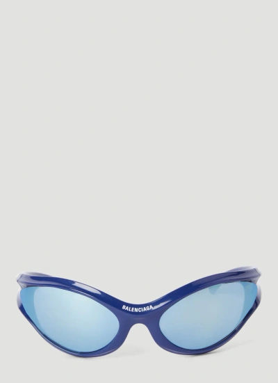 Balenciaga Dynamo Cat-eye Sunglasses In Blue