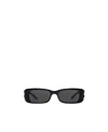 Balenciaga Grey Rectangular Ladies Sunglasses Bb0096s 001 51 In Black
