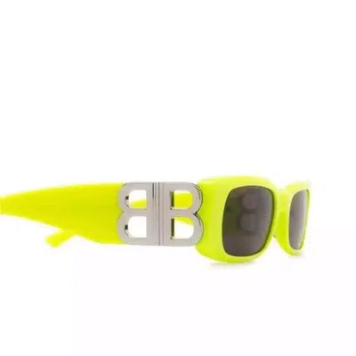 Pre-owned Balenciaga Dynasty Bb0096s 008 Unisex Sunglasses Da In Yellow