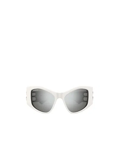 Balenciaga Dynasty D-frame Logo-plaque Sunglasses In White